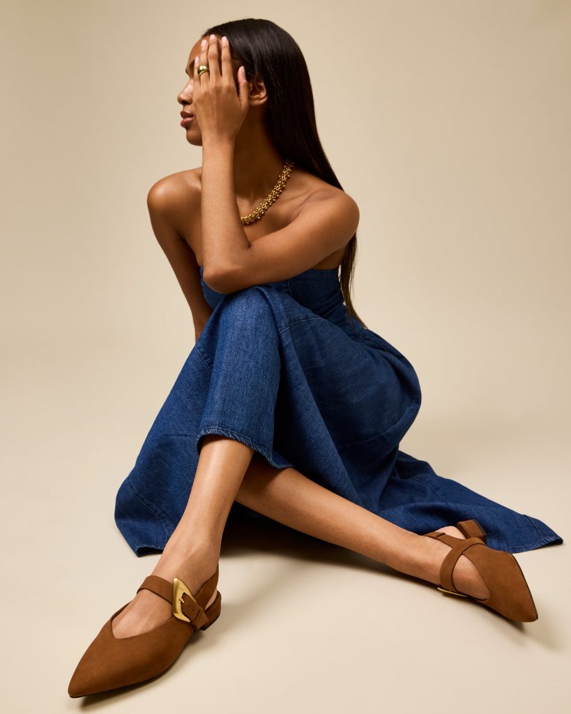 Amoret Buckle Slingback Mule