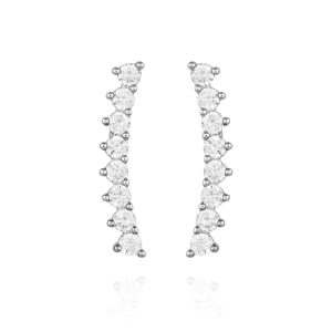 Cubic Zirconia Climber Earrings